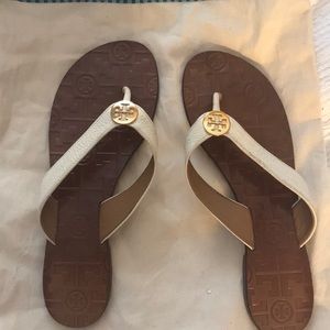 White Tory Burch Sandals